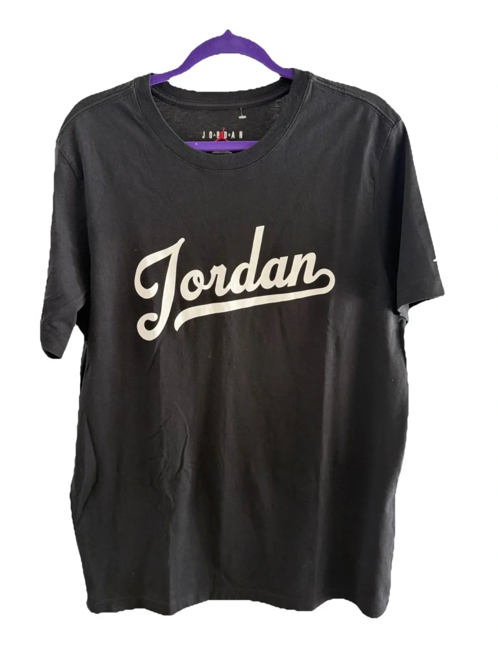 Jordan Flight Mvp Short-Sleeve Men Black T-shirt  Size Large